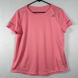 Adidas Climalite Running Shirt Womens XL Pink Athletic Top
